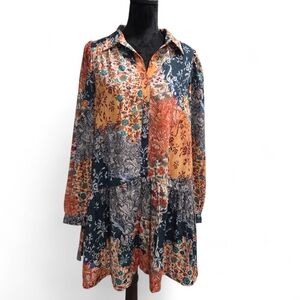 Floral Patchwork Mini Dress